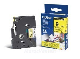 BROTHER Ruban Noir - Jaune 9mm TZE621